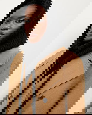 Answear.LAB cagulă de lână culoarea negru