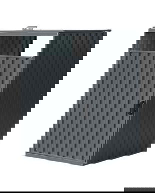 Cutie de gunoi metalică M cu o cutie BS-MK1 - 80 x 80 x 122 cm antracit