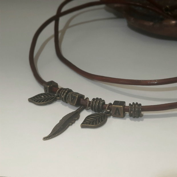 Choker din piele pentru barbati