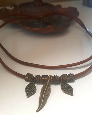 Choker din piele pentru barbati