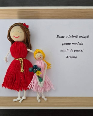 Tablou Personalizat Educatoare 2 Papusi