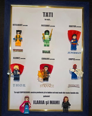 Tablou Personalizat Tata 8 SuperEroi
