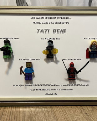 Tablou Personalizat Tata 5 SuperEroi