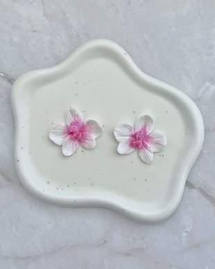 Cercei din lut polimeric PINK ORCHID #C0063