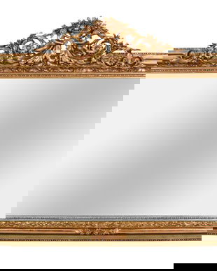 Oglinda Rococo cu o rama aurie cu ingerasi