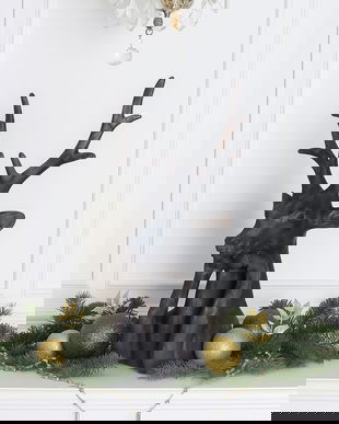 Cerb-bust decorativ din piatra artificiala