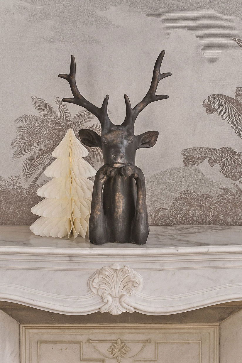 Cerb-bust decorativ din piatra artificiala