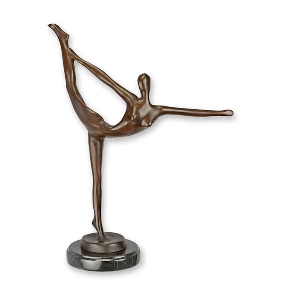 Dansatoare-statueta moderna din bronz cu un soclu din marmura