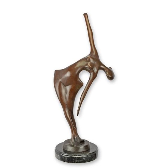 Dansatoare-statueta moderna din bronz cu un soclu din marmura