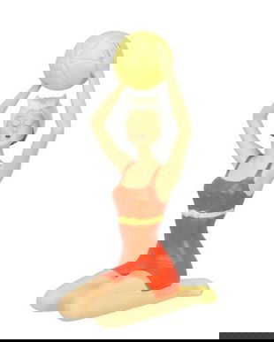 Fata pe plaja-figurina decorativa din rasini