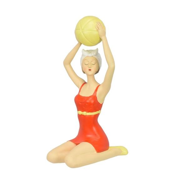 Fata pe plaja-figurina decorativa din rasini
