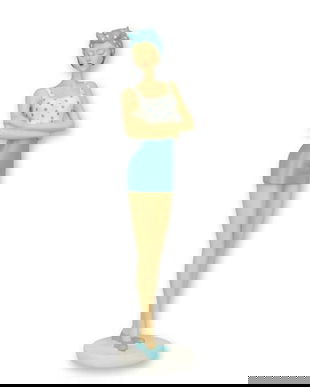 Fata pe plaja-figurina decorativa din rasini