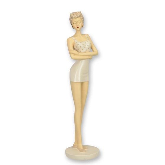 Fata pe plaja-figurina decorativa din rasini