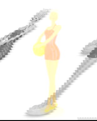 Fata cu mingea-figurina decorativa din rasini