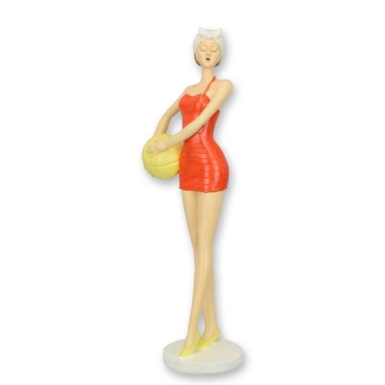 Fata cu mingea-figurina decorativa din rasini