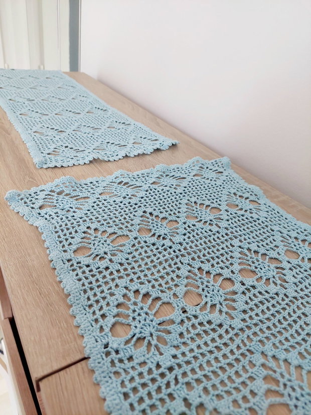 Decoratiune ,mileu crosetat bumbac