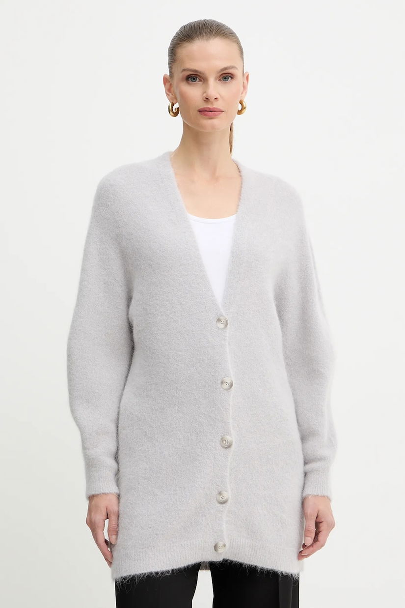 Marella cardigan de lână culoarea gri, 2523346122200