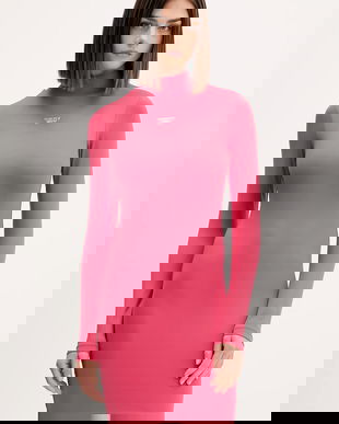 Tommy Jeans rochie culoarea rosu, mini, mulata, DW0DW21504