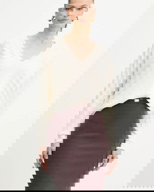 Elisabetta Franchi pulover din amestec de lână culoarea bej, light, MK34S57E2