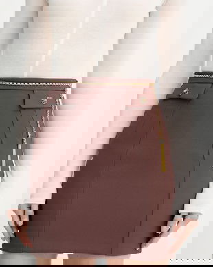 Elisabetta Franchi fustă culoarea maro, mini, drept, GO14857E2