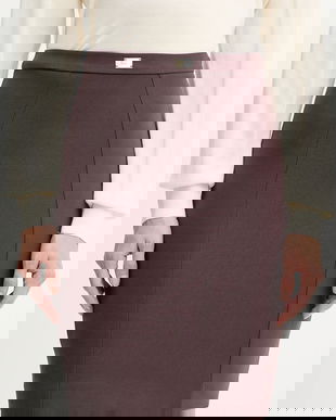 Elisabetta Franchi fustă culoarea bordo, mini, creion, GO14757E2