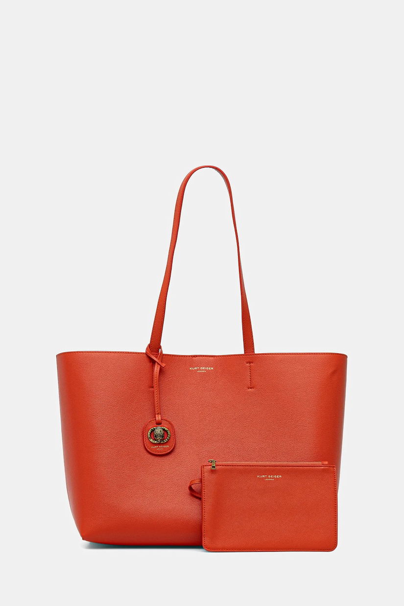 Kurt Geiger London poșetă de piele culoarea portocaliu, 3601491109