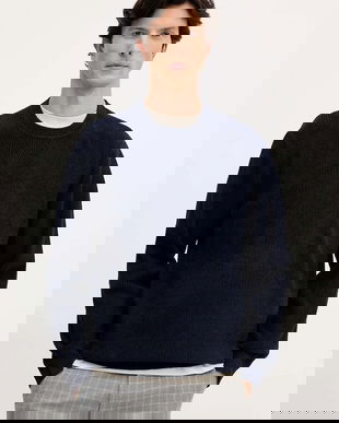 BOSS pulover culoarea bleumarin, 50549989