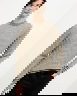 BOSS pulover din amestec de lână culoarea verde, light, 50549985