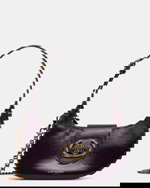 Kurt Geiger London poșetă de piele CHELSEA culoarea violet, 3601190319