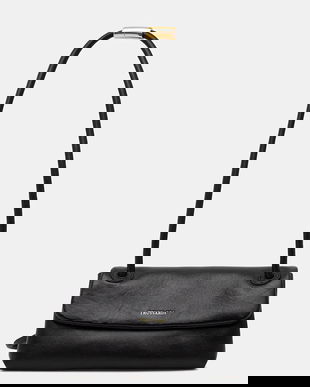 Trussardi poșetă de piele culoarea negru, Z610E005987N