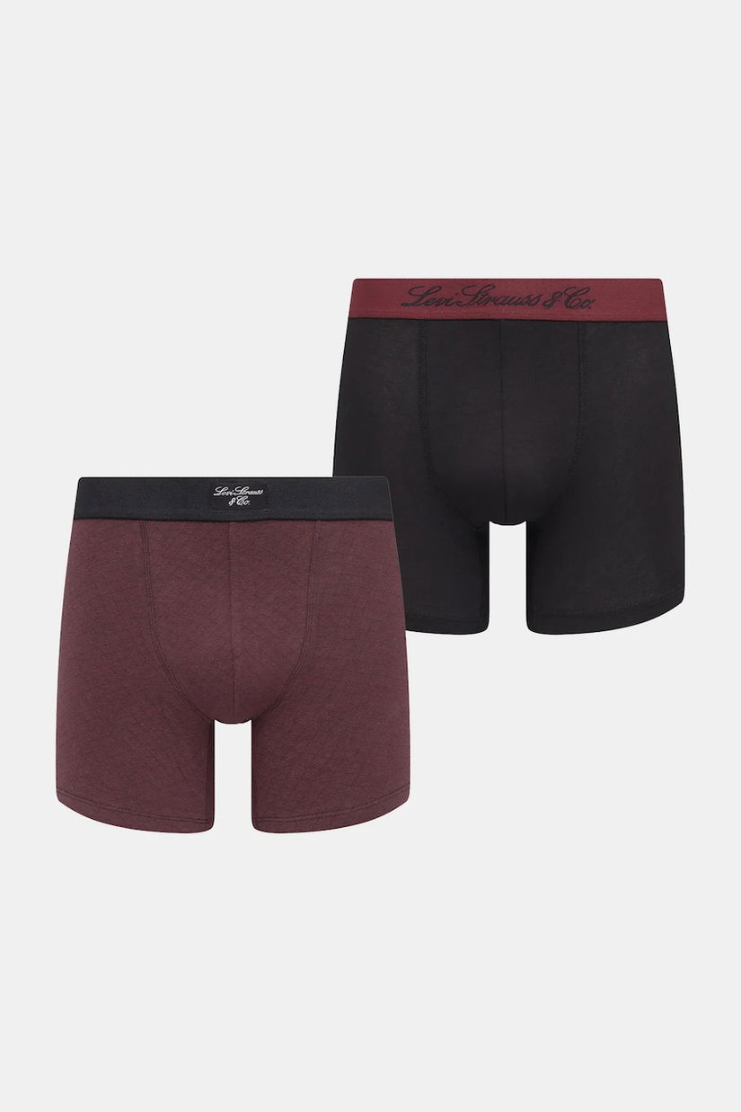 Levi's boxeri 2-pack culoarea bordo, 37149-1176