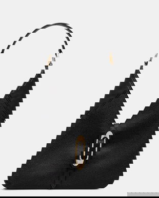 MICHAEL Michael Kors poșetă de piele culoarea negru, 30F5GQ8L6L