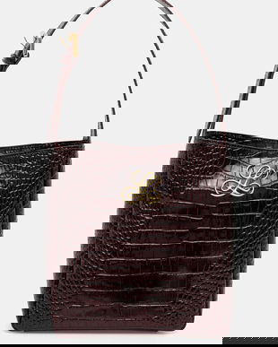 Luisa Spagnoli poșetă de piele culoarea bordo, 542513