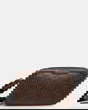 Michael Kors borsetă de piele culoarea maro, 33F5GHDM5L