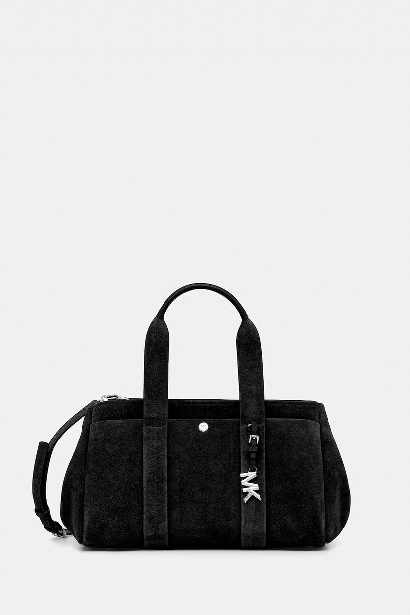 MICHAEL Michael Kors geantă de mână din piele întoarsă culoarea negru, 30F5S1ZS1S