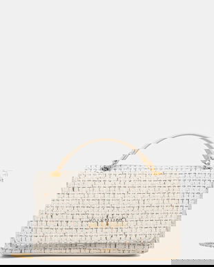 Valentino Bags poșetă TWEED culoarea bej, VBS9JP02