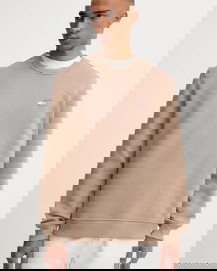 Tommy Jeans hanorac de bumbac bărbați, culoarea maro, cu imprimeu, DM0DM20660