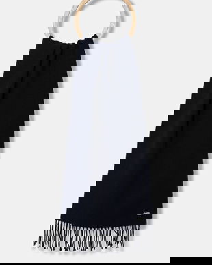 BOSS eșarfă de lână culoarea negru, uni, 50517216