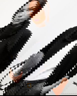 Answear.LAB cardigan din lana culoarea negru, light