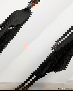 Answear.LAB rochie culoarea negru, maxi, evazati