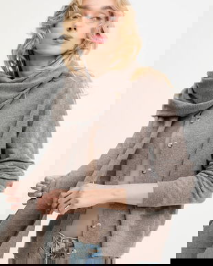 Answear.LAB cardigan din lana culoarea maro, light