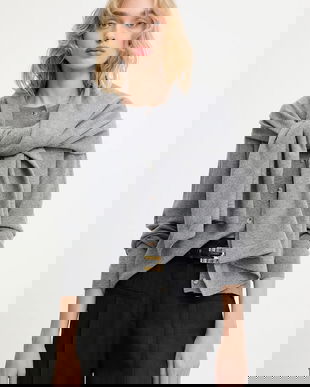 Answear.LAB cardigan din lana culoarea gri, light