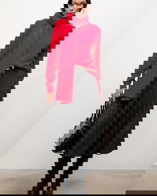 Answear.LAB pulover de lana culoarea rosu, light