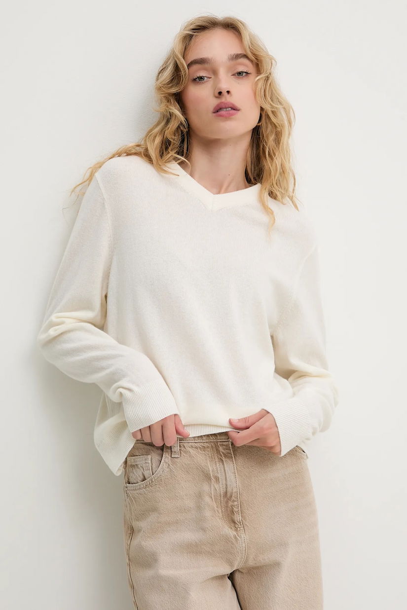 Answear.LAB pulover de lana culoarea bej, light