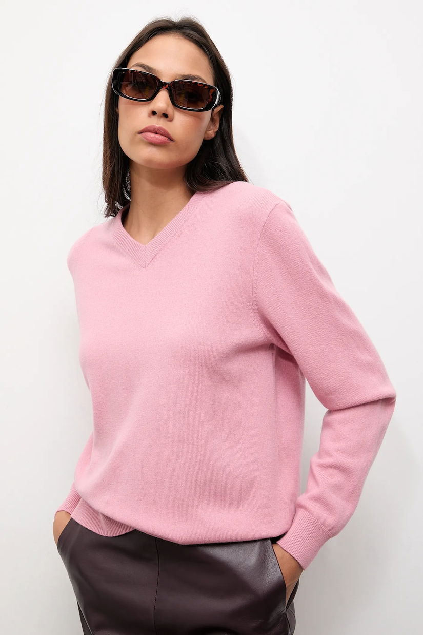 Answear.LAB pulover de lana culoarea roz, light