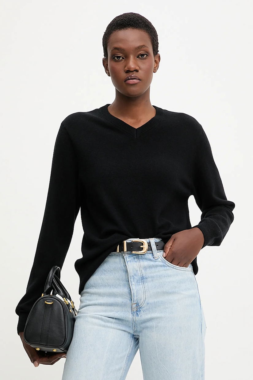 Answear.LAB pulover de lana culoarea negru, light