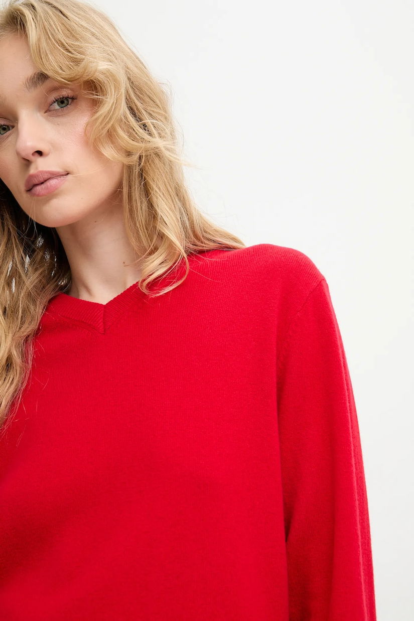 Answear.LAB pulover de lana culoarea rosu, light