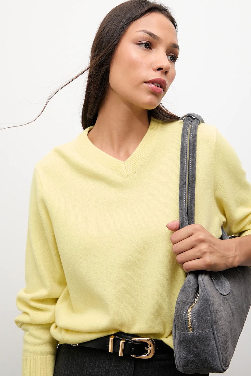 Answear.LAB pulover de lana culoarea galben, light