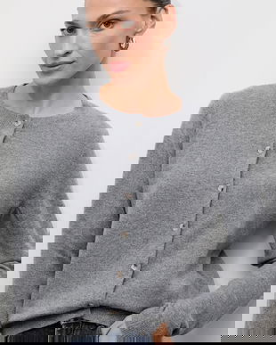 Answear.LAB cardigan din lana culoarea gri, light