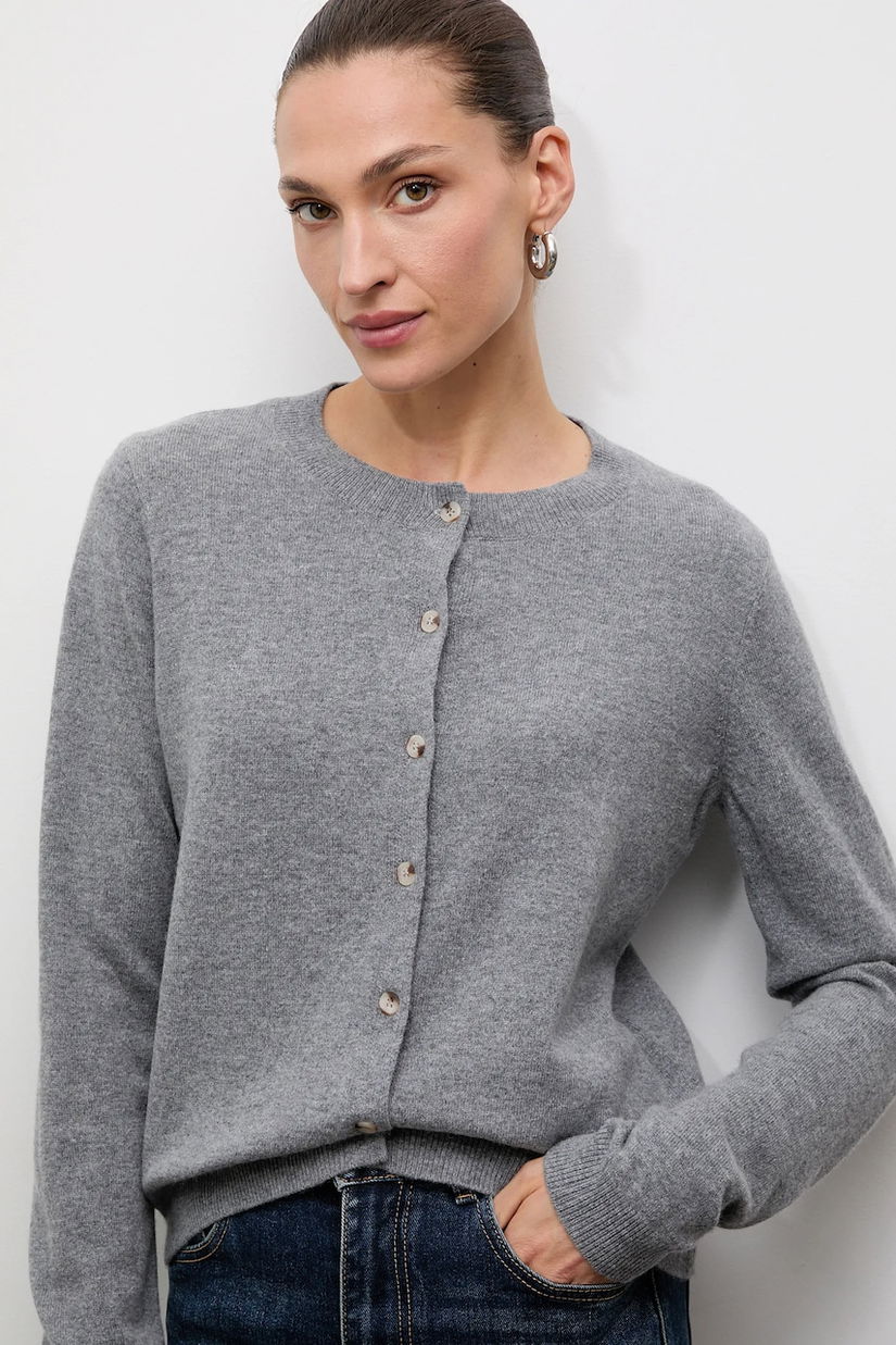Answear.LAB cardigan din lana culoarea gri, light